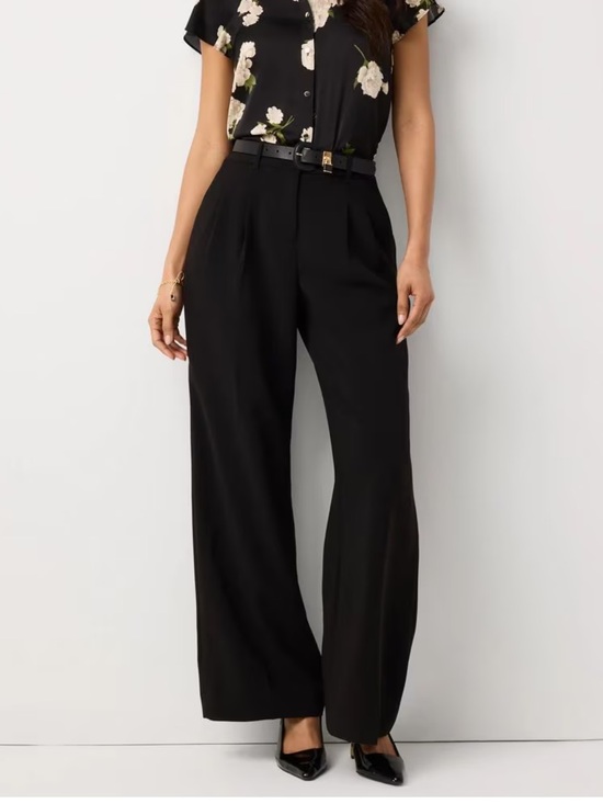 White House Black Market Pants - WHBM Pleated Wide Leg Pant Black NWT